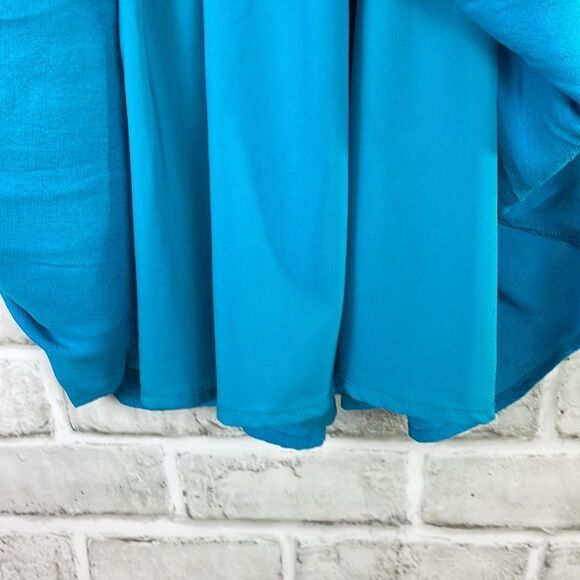 New Altar’d State Strappy Blue Sleeveless Dress Key Hole Back Size Medium - Picture 5 of 12